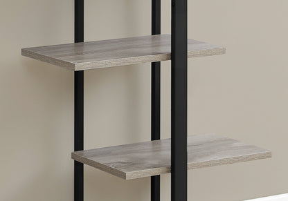 Taupe Zig-Zag Bookshelf - 5 Tier Display Unit for Living Room