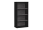 Bookshelf, Bookcase, Etagere, 5 Tier, 48"h, Office, Bedroom, Black And Grey Laminate, Contemporary, Modern