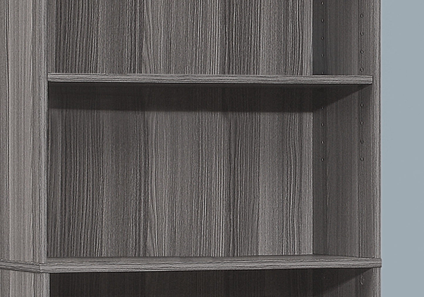 Grey Bookshelf Unit - 72" Tall Display Shelves