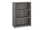 Bookshelf, Bookcase, 4 Tier, 36"h, Office, Bedroom, Grey Laminate, Transitional