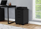 File Cabinet, Rolling Mobile, Storage Drawers, Printer Stand, Office, Work, Black Laminate, Contemporary, Modern