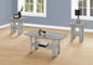 Table Set, 3pcs Set, Coffee, End, Side, Accent, Living Room, Grey Laminate, Transitional