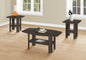Table Set, 3pcs Set, Coffee, End, Side, Accent, Living Room, Brown Laminate, Transitional