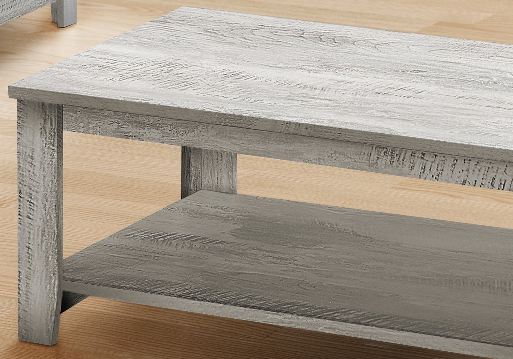 3 Piece Grey Coffee Table Set with Storage