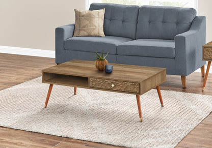 Walnut Storage Coffee Table - Mid-Century Style, 44" L
