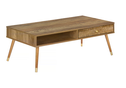 Walnut Storage Coffee Table - Mid-Century Style, 44" L
