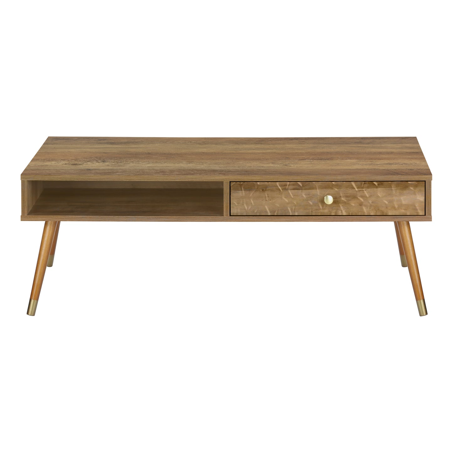 Walnut Storage Coffee Table - Mid-Century Style, 44" L