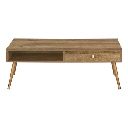 Walnut Storage Coffee Table - Mid-Century Style, 44" L