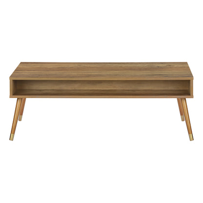 Walnut Storage Coffee Table - Mid-Century Style, 44" L