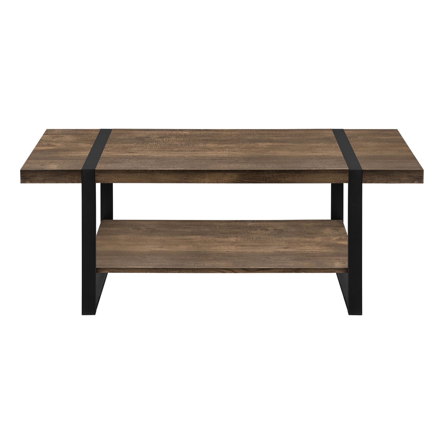 Brown MDF Coffee Table - 47" Rectangular Accent Table for Living Room