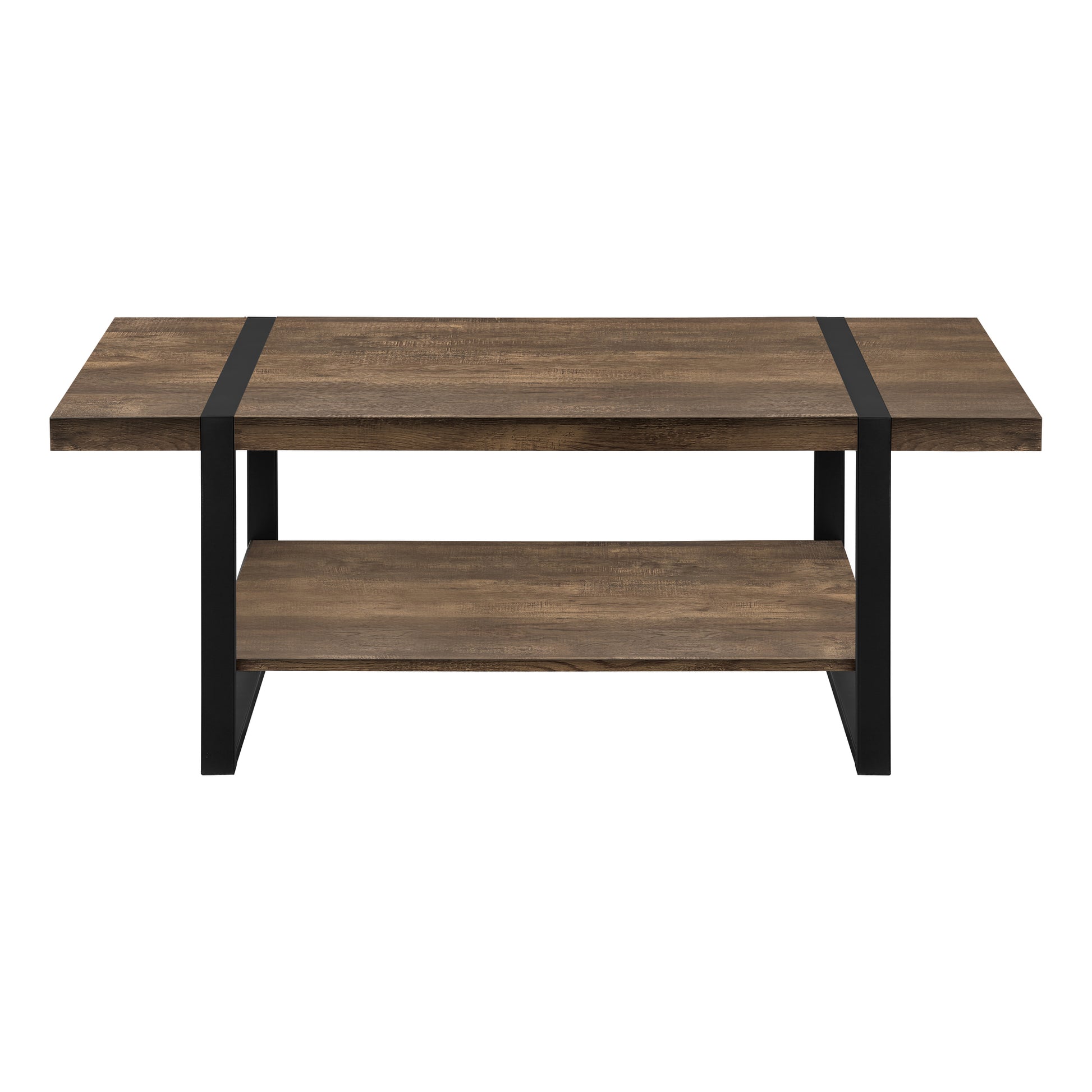 Brown MDF Coffee Table - 47" Rectangular Accent Table for Living Room