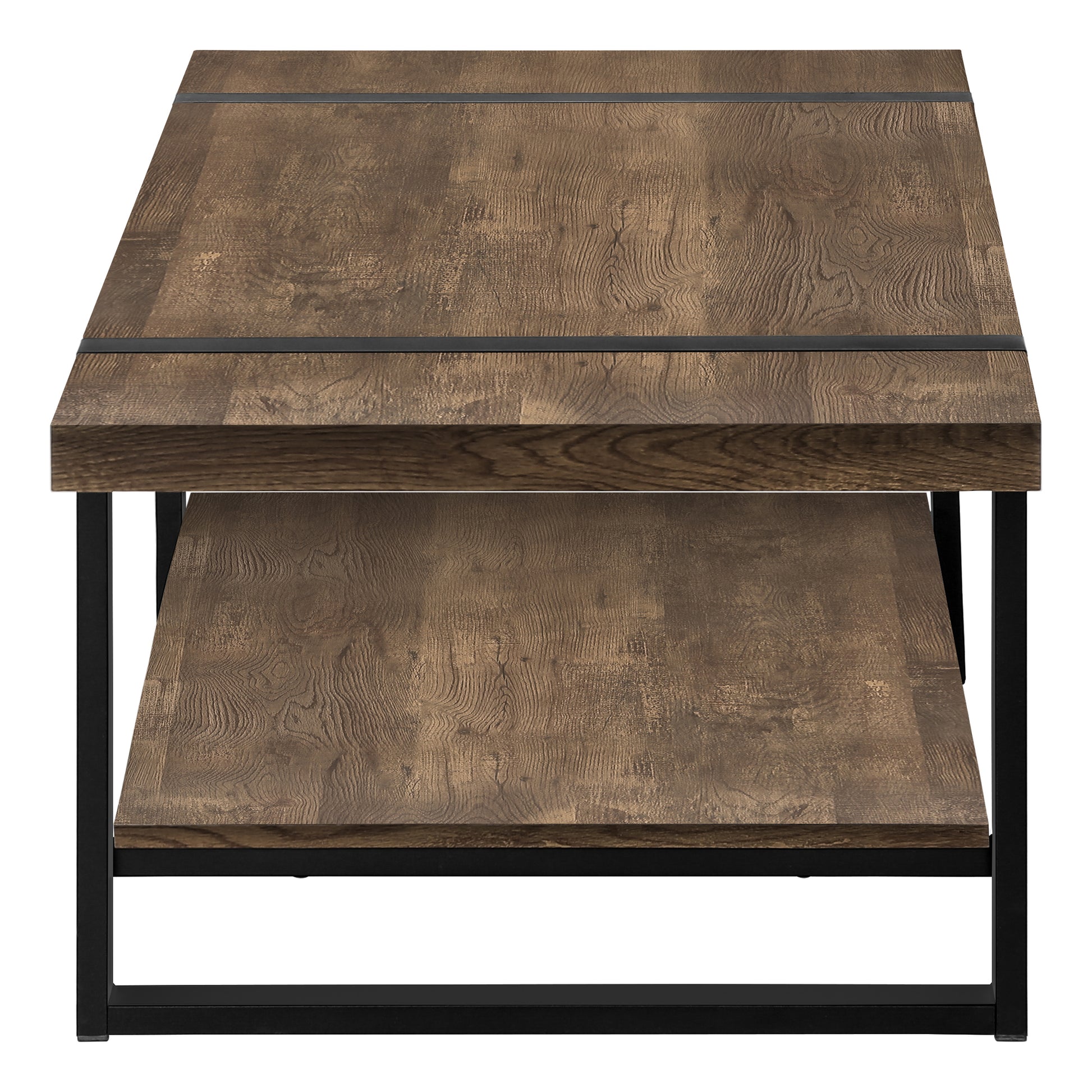 Brown MDF Coffee Table - 47" Rectangular Accent Table for Living Room