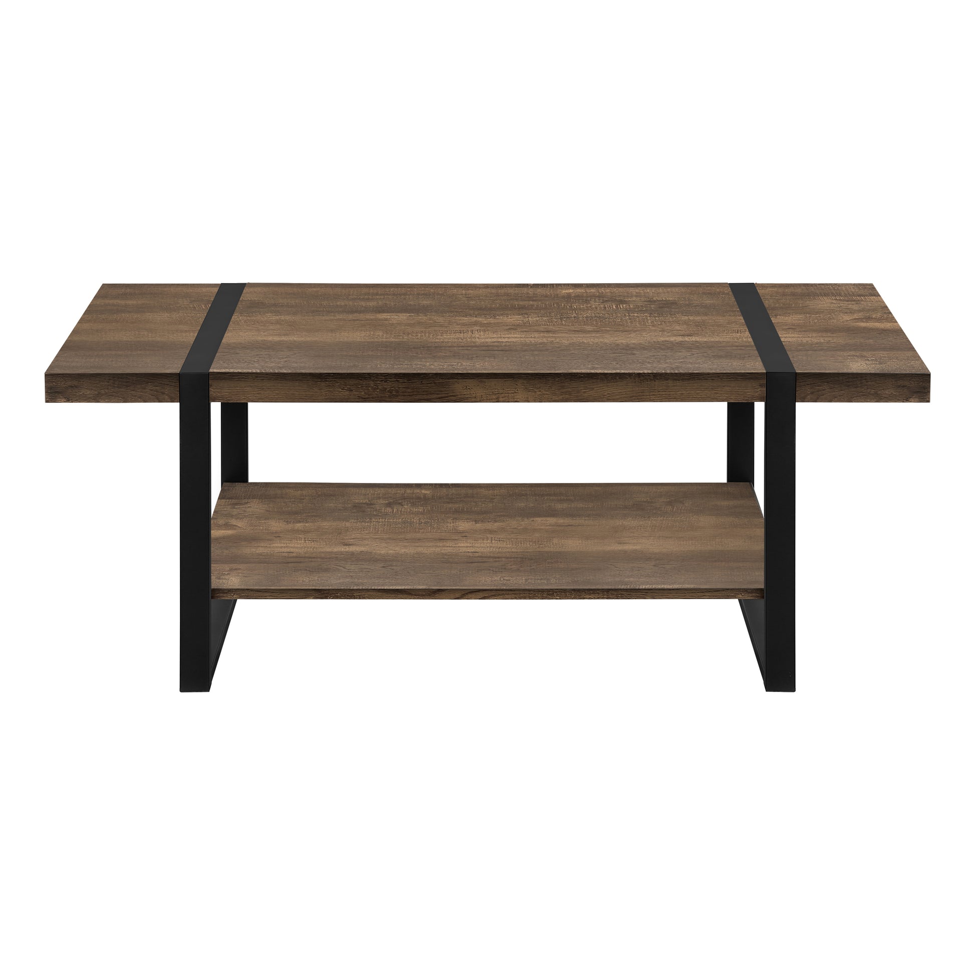 Brown MDF Coffee Table - 47" Rectangular Accent Table for Living Room