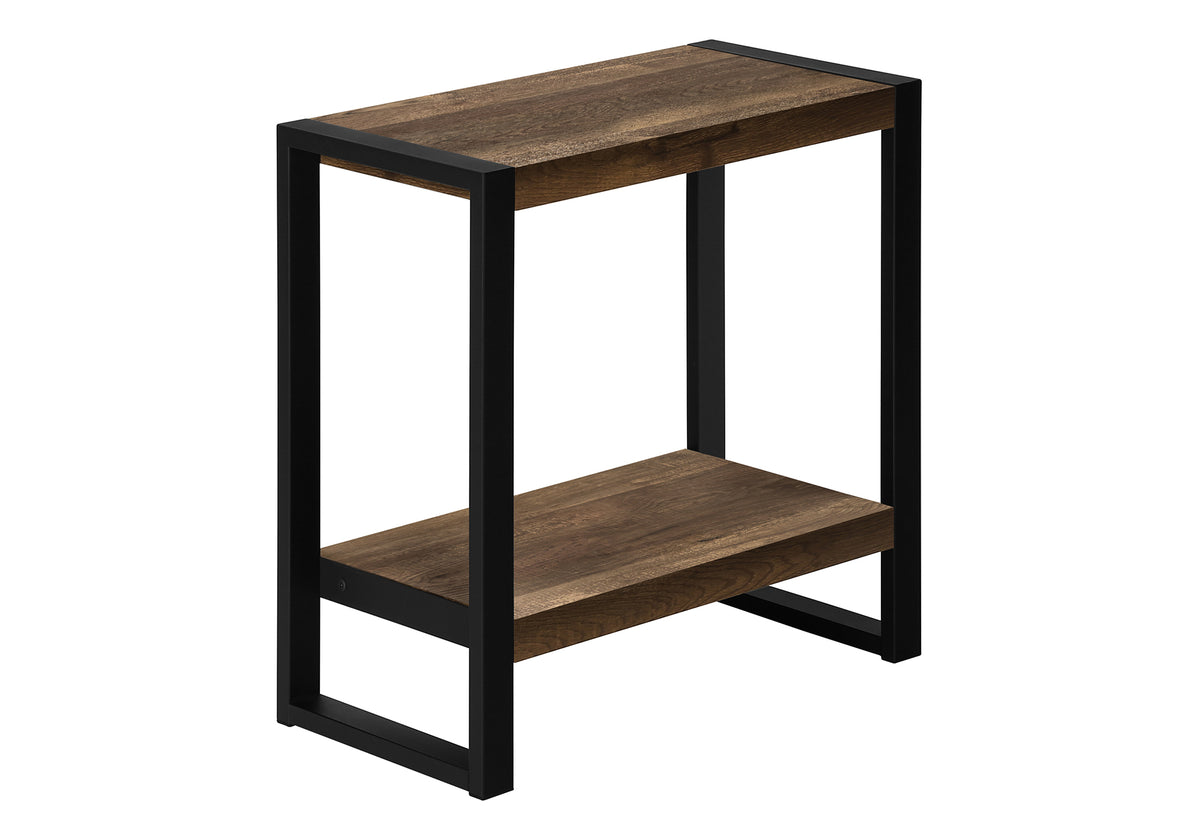 Brown Accent Table with Shelf - 23.75" L x 12" W