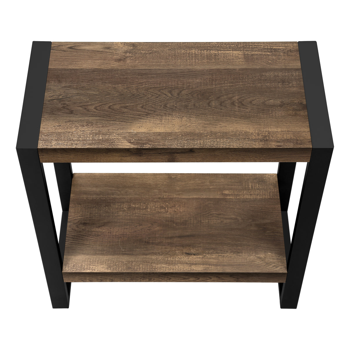 Brown Accent Table with Shelf - 23.75" L x 12" W
