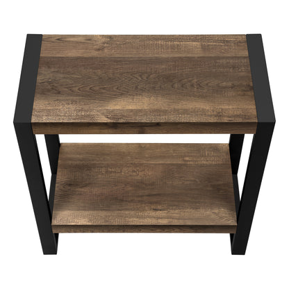 Brown Accent Table with Shelf - 23.75" L x 12" W