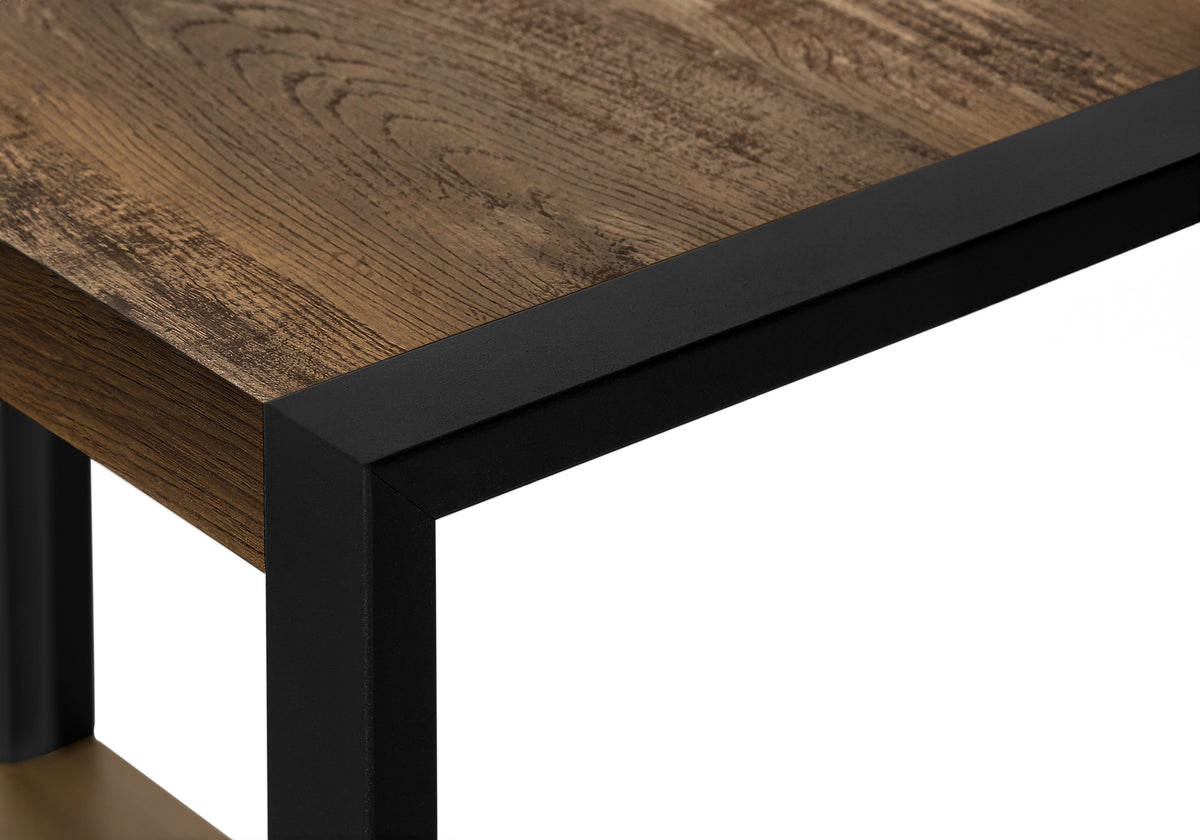 Brown Accent Table with Shelf - 23.75" L x 12" W