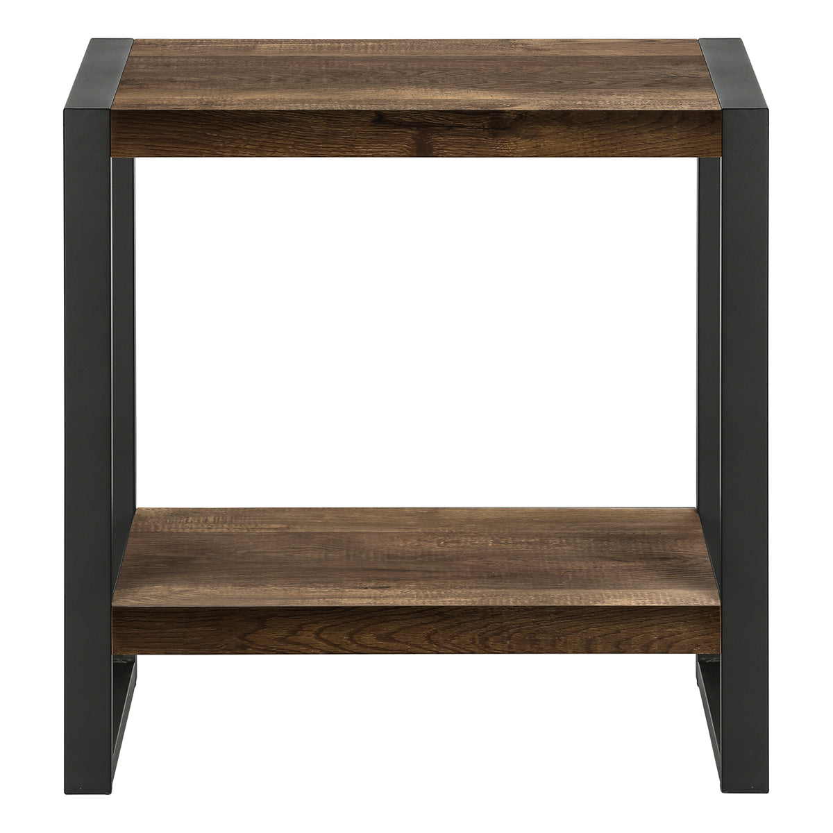 Brown Accent Table with Shelf - 23.75" L x 12" W