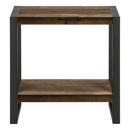 Brown Accent Table with Shelf - 23.75" L x 12" W