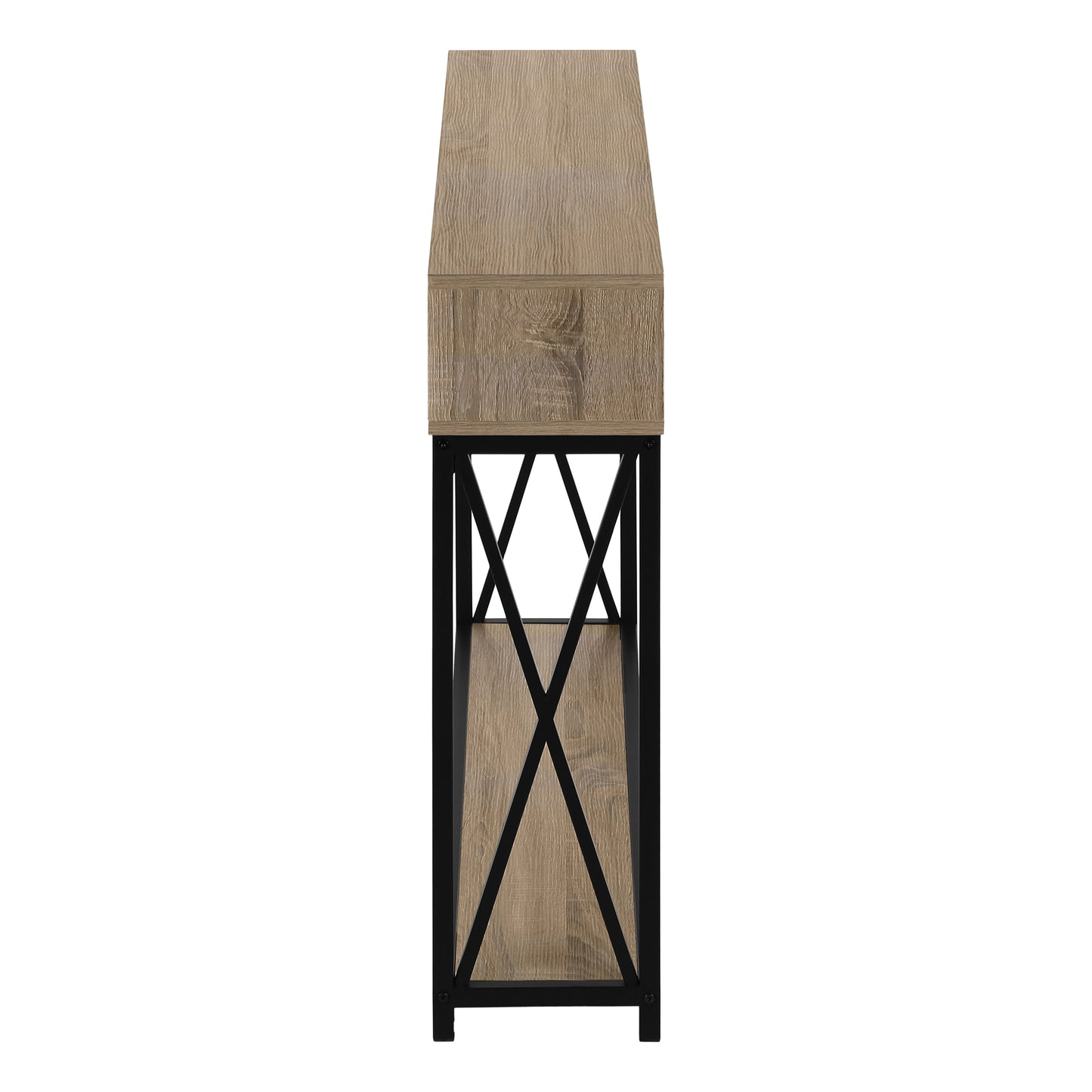 Taupe Metal Console Table - 47" Entryway Accent Table for Living Room