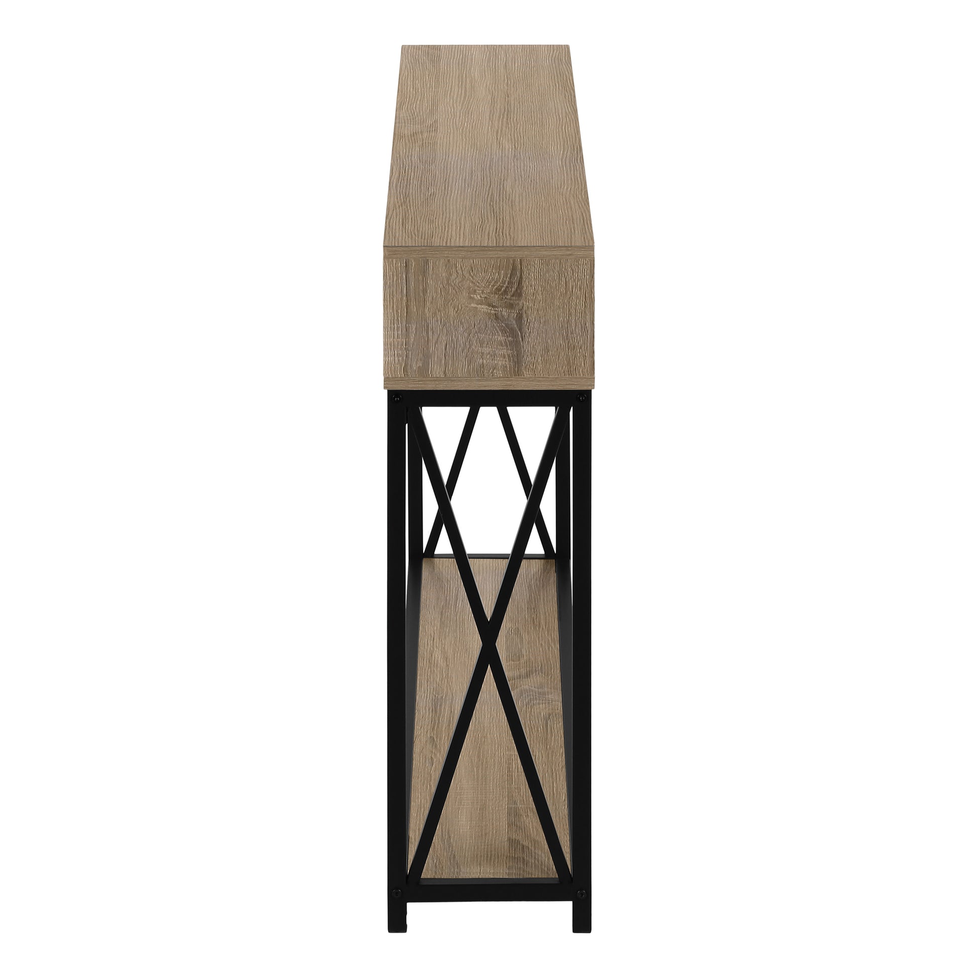 Taupe Metal Console Table - 47" Entryway Accent Table for Living Room