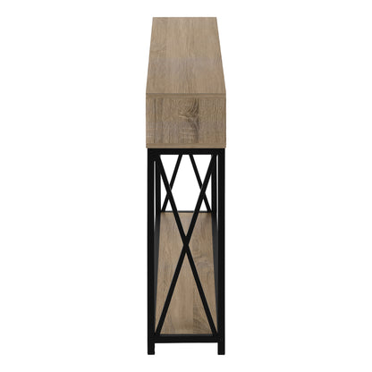 Taupe Metal Console Table - 47" Entryway Accent Table for Living Room