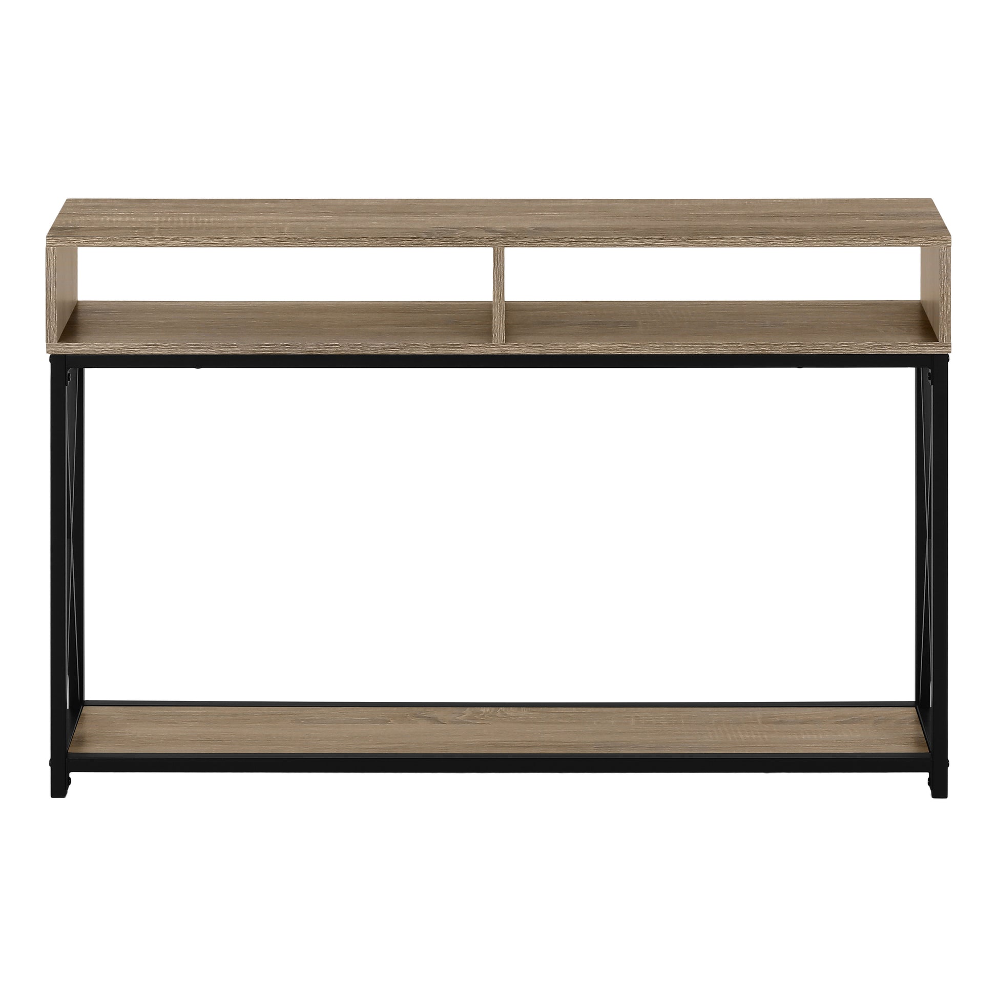 Taupe Metal Console Table - 47" Entryway Accent Table for Living Room