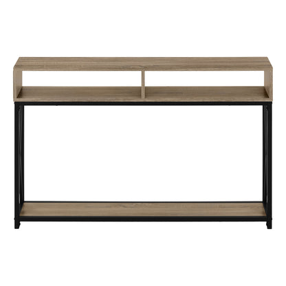 Taupe Metal Console Table - 47" Entryway Accent Table for Living Room
