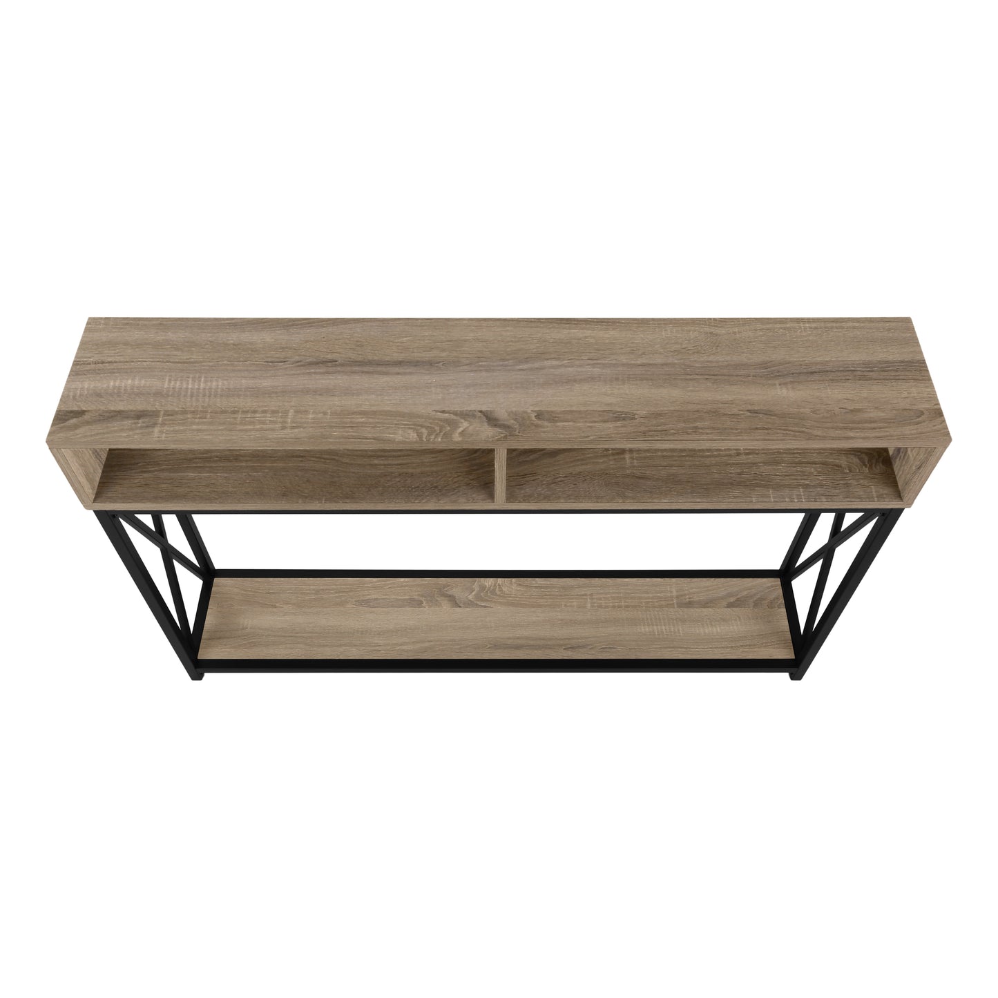 Taupe Metal Console Table - 47" Entryway Accent Table for Living Room