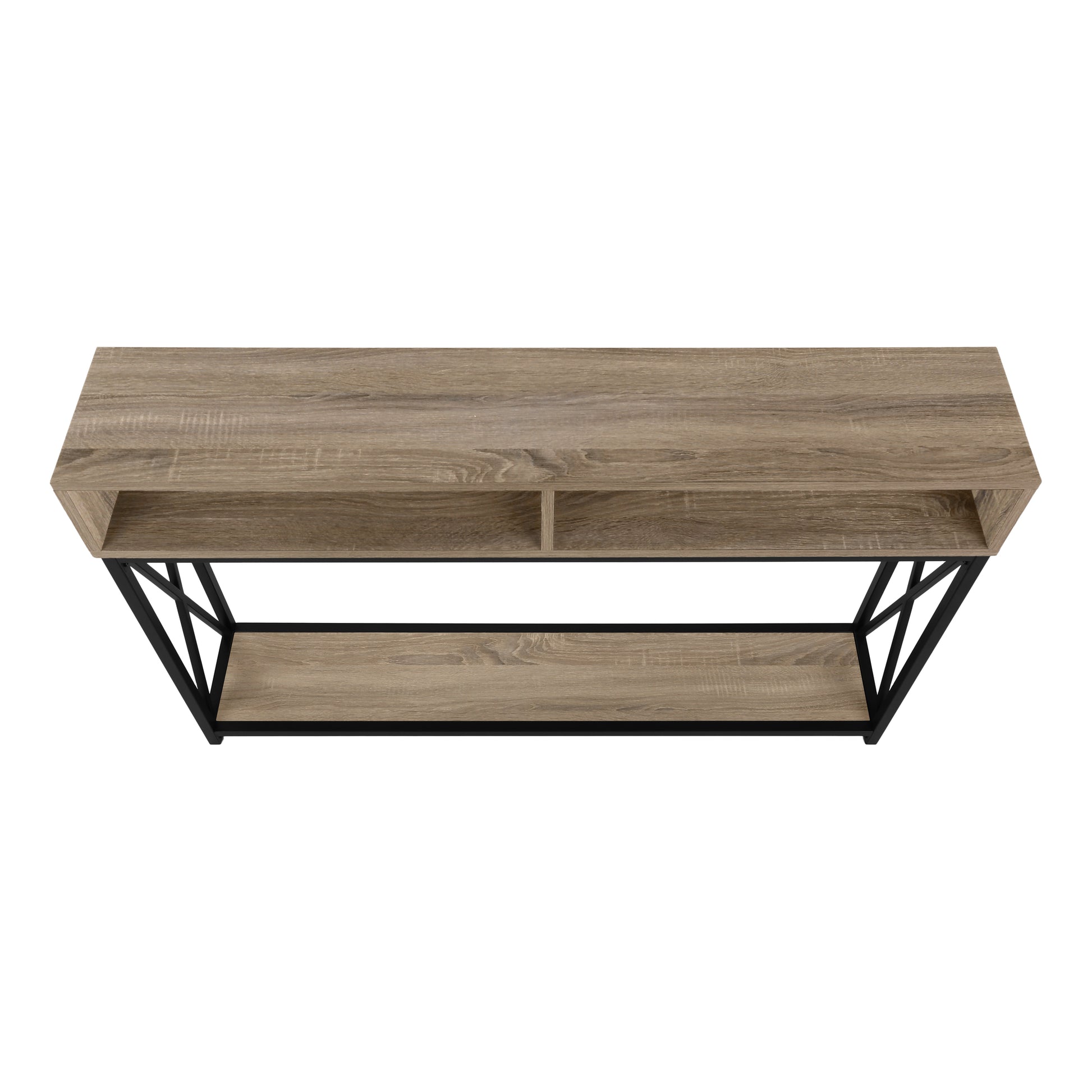 Taupe Metal Console Table - 47" Entryway Accent Table for Living Room