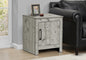 Accent Table, 22" H, End, Side Table, Storage, Side, Nightstand, Living Room, Bedroom, Rustique Grey Laminate, Transitional