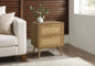 Accent Table, Side Table, End, Bedroom, Living Room, Nightstand, Storage Drawer, Walnut Laminate, Modern, Contemporary