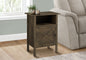 Accent Table, Side Table, End, Living Room, Small, Storage, Dark Oak Laminate, Transitional