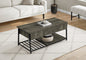 Coffee Table, 42" L, Cocktail, Lift-top, Rectangular, Storage, Living Room, Dark Bronze Laminate, Black Metal, Contemporary, Modern