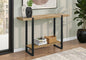 Accent Table, Console, Entryway, Narrow, Sofa, Living Room, Bedroom, Mango Wood-look Laminate, Black Metal, Contemporary, Modern
