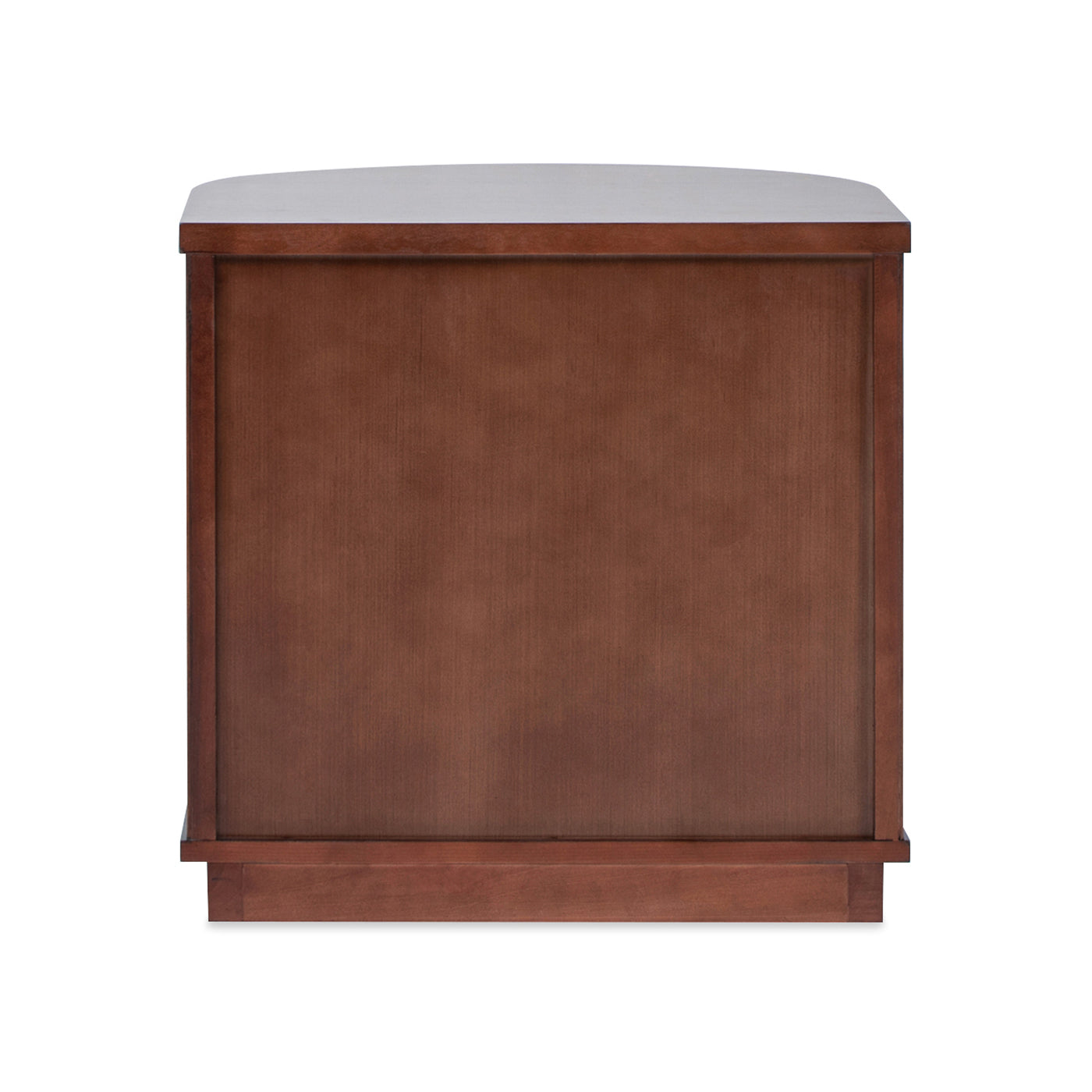 Dark Brown Wood Side Table - 2 Drawers 18.5"