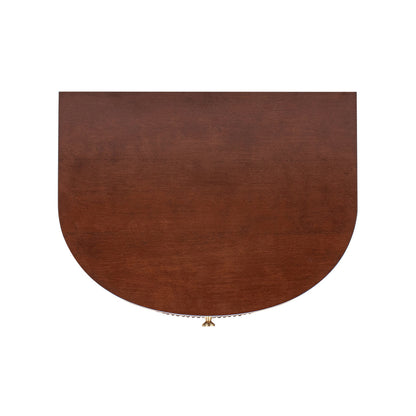 Dark Brown Wood Side Table - 2 Drawers 18.5"