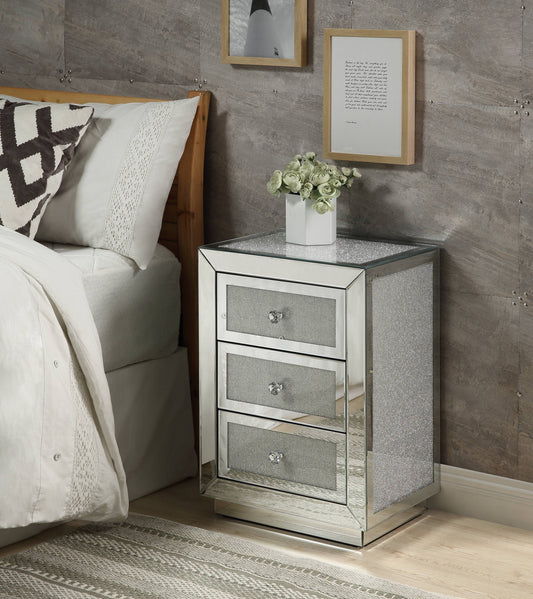 Noralie Mirrored & Faux Dimaonds Accent Table