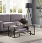 Idella Rustic Oak & Black Finish Coffee Table