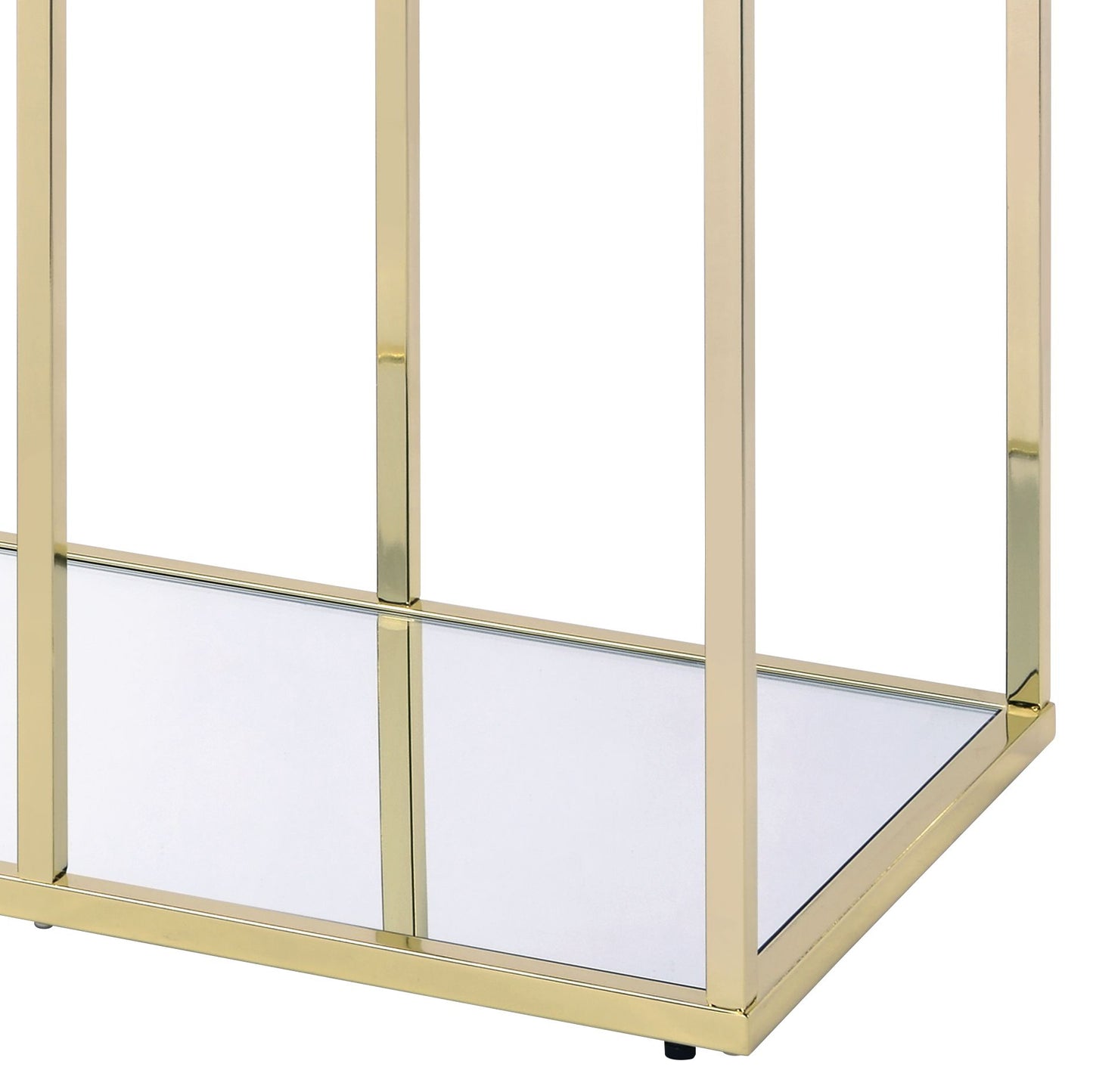 Uchenna Gold Glass Sofa Table - Storage & Display