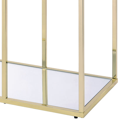 Uchenna Gold Glass Sofa Table - Storage & Display