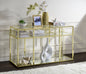 Uchenna Clear Glass & Gold Finish Sofa Table