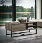 Homare Rustic Oak & Black Finish Coffee Table