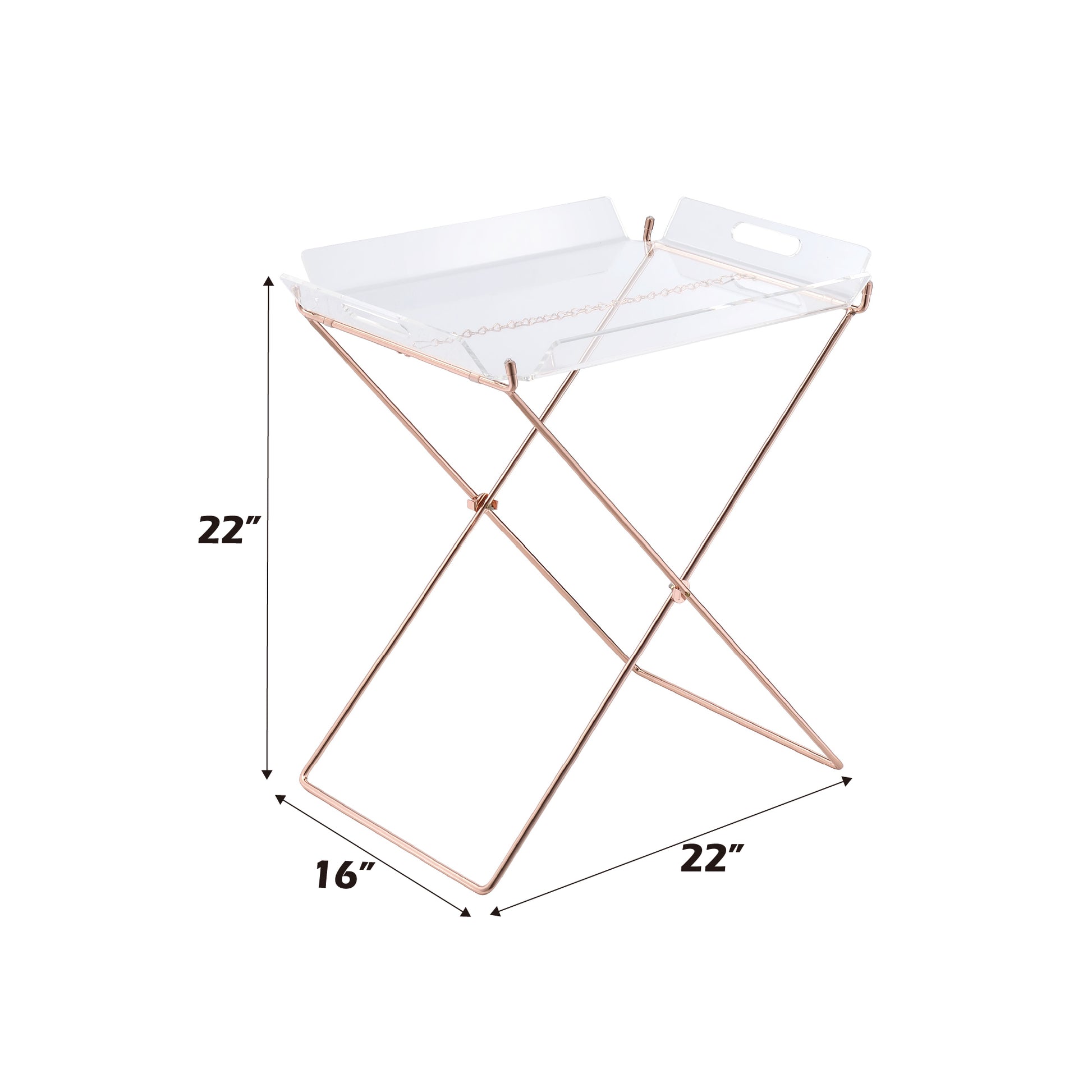 Clear Acrylic Tray Table - 16" x 22" Dining Table