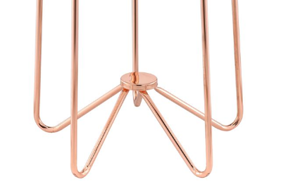 Rose Gold Glass End Table - 22 Inch Round for Living Room