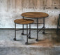 Oblis Vintage Oak Finish Nesting Table Set