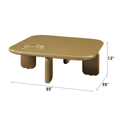 Joane Coffee Table - Yellow Brown MDF
