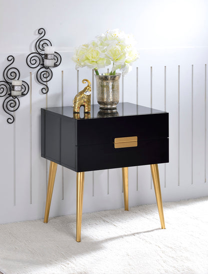 Denvor Black & Gold Finish End Table