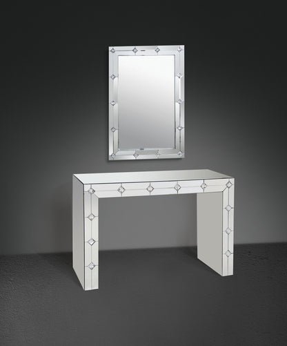 Silver Mirrored Console Table - 16" W x 47" D
