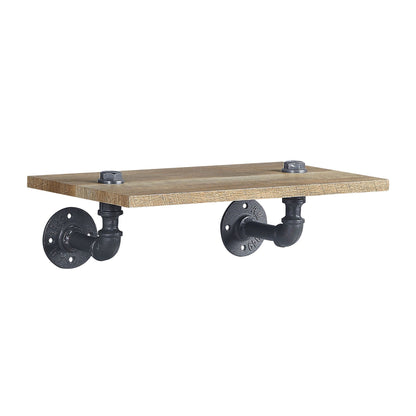 Black Oak Wall Shelf Unit - 18" Display Rack